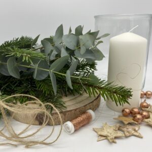 Rustic Christmas Candle